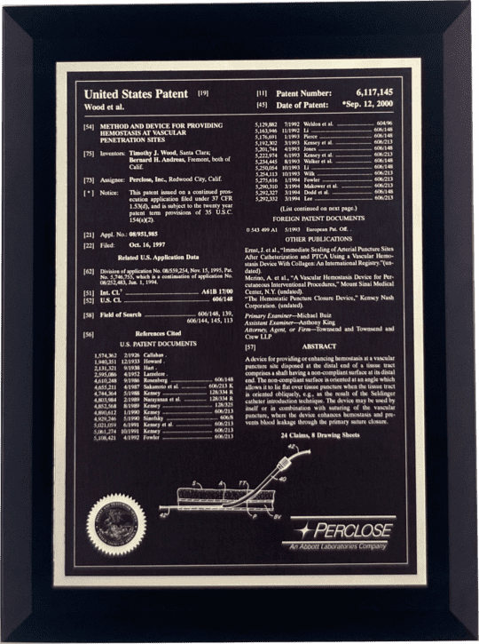 Patent Plaques/Modern Series/Title Page Black Glass/CS-4-IE