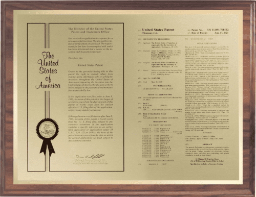 Patent Plaques/Individual Format/Contemporary Dual Page/PL-3-DP
