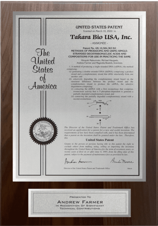 Patent Plaques/Corporate Format/Contemporary Corporate/PL-3-CE