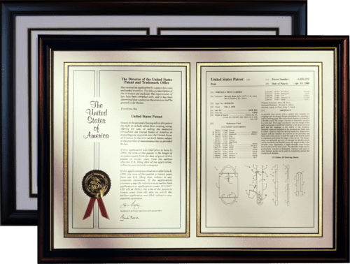 Framed Patent Displays/Parchments/Dual Page Parchment/PS-DP-B