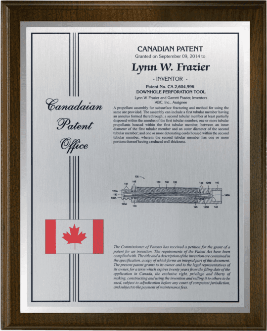 International Patent Plaques