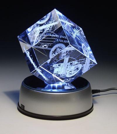 Desktop Awards/Cubes/Laser Etched Optical Glass Cube/IC-G