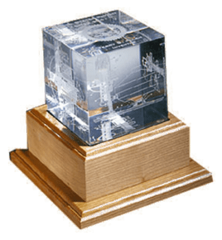 Desktop Awards/Cubes/Laser Etched Acrylic Cube/IC-L