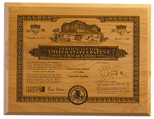 Patent Plaques/Laser Etched/First Centennial Laser Etched Individual/LE-1