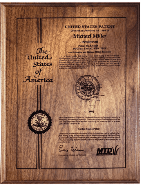 Patent Plaques/Laser Etched/Contemporary Laser Etched Individual/LE-3