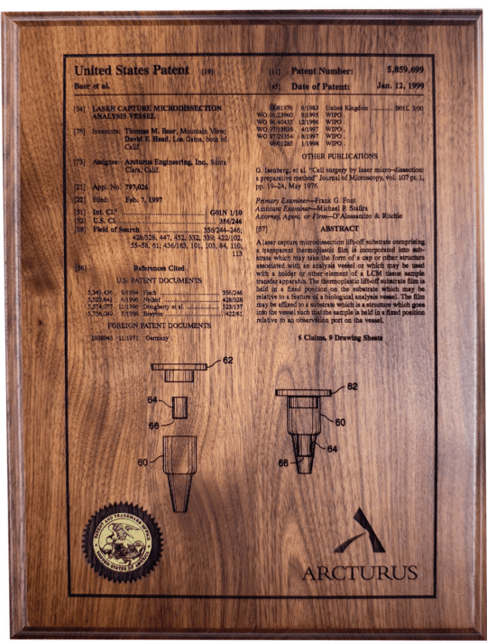 Patent Plaques/Laser Etched/Title Page Laser Etched Individual/LE-4