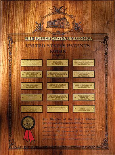 Patent Plaques/Laser Etched/Second Centennial Large Laser/LL-2