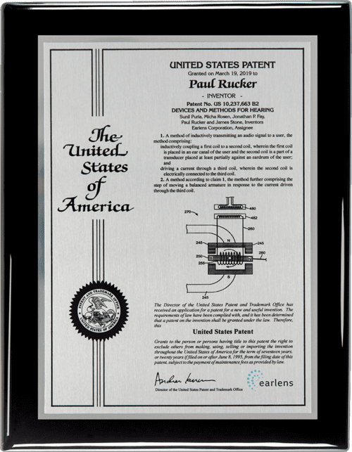 Contemporary Page Patent Plaque