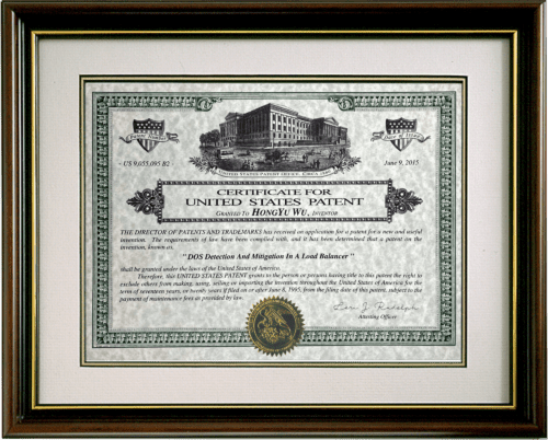 Framed Patent Displays/Certificates/Mounted Parchment Certificate – Framed with Mat/CE-2