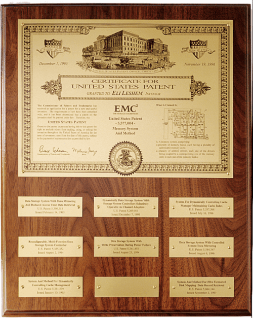 Patent Plaques/Multiple Patent/First Centennial Multiple Patent Plaque/PL-1-M7