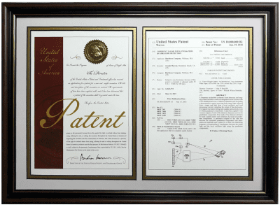Framed Patent Displays/Parchments/10 Millionth Dual Page Parchment/PS-DP-6W