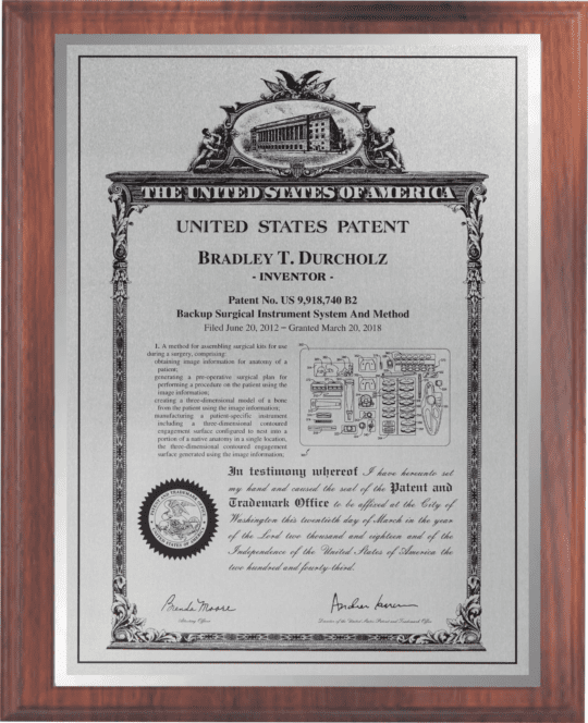 Patent Plaques/Second Centennial Individual/PL-2-IE