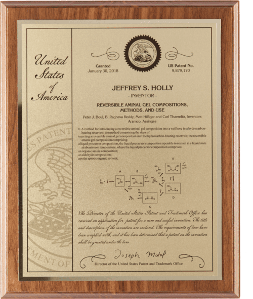 Patent Plaques/Individual Format/10 Millionth Contemporary/PL-6-IE