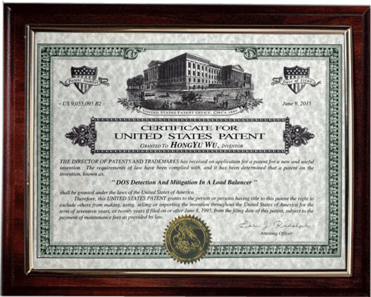Framed Patent Displays/Certificates/Mounted Parchment Certificate/CE-21