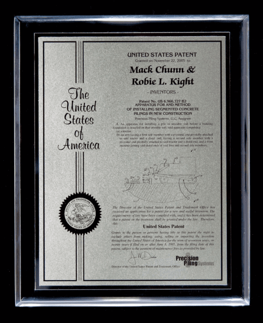 Modern Acrylic Patent Plaque